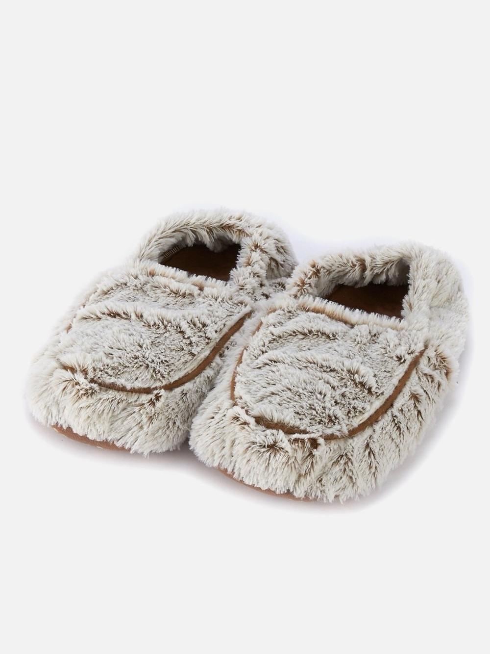 WARMIES Brown Marshmallow Slippers Fits Sizes 6-10 Aromatherapy